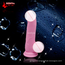 Wholesales Novelties 7inch Silicone Rubber Strap on Dildo Penis Sex Toy for Gay /Lesbian (DYAST397A)